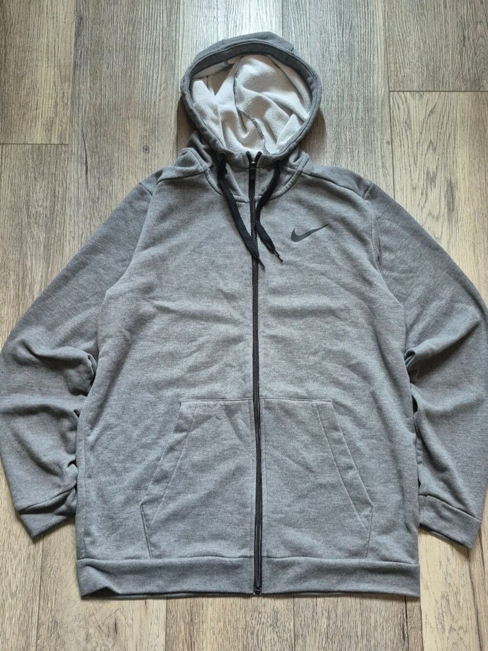 Nike Men’s Heather Gray Full-Zip Hoodie Mens Medium